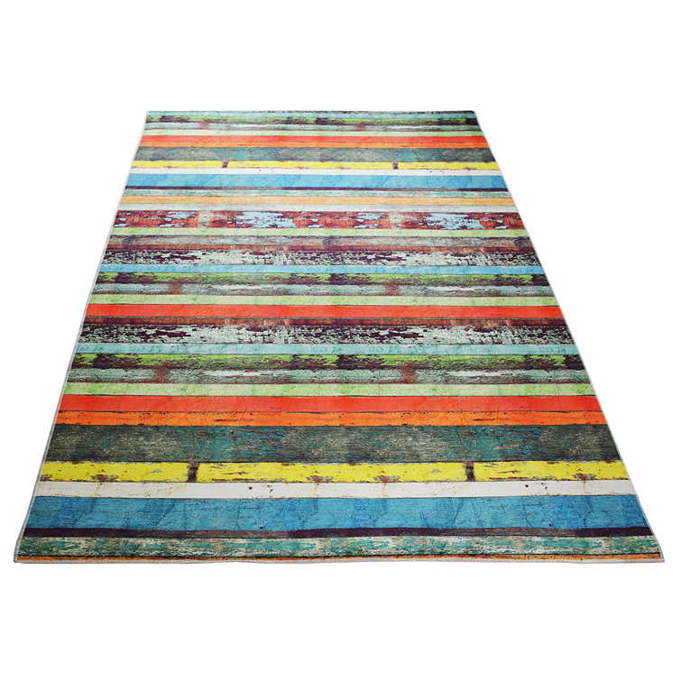 East Urban Home Yellow/Blue/Green Area Rug Wayfair